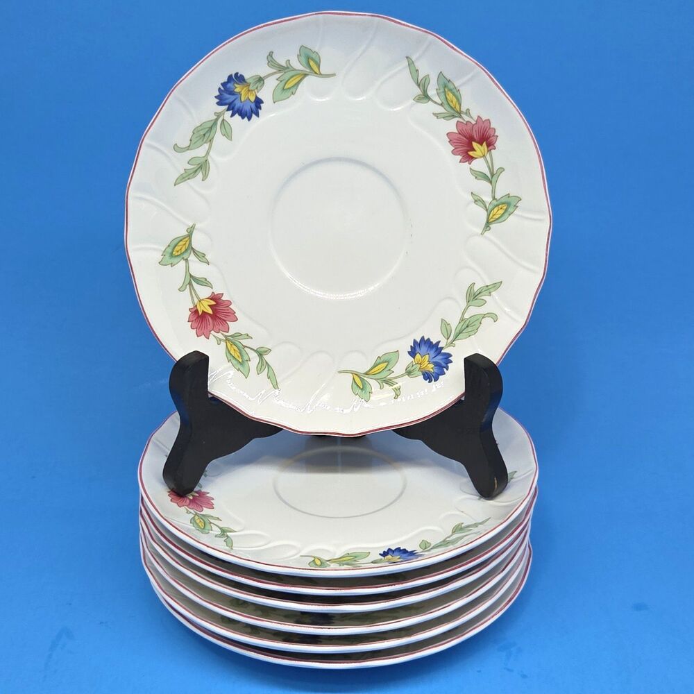 Villeroy And Boch Persia Saucers Only Pristine Condition Set Of 7